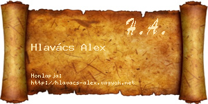 Hlavács Alex névjegykártya